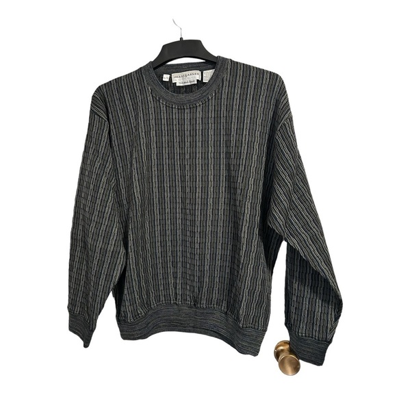 Jhane Barnes vintage woven in Japan Abstract Art wool blend Knit